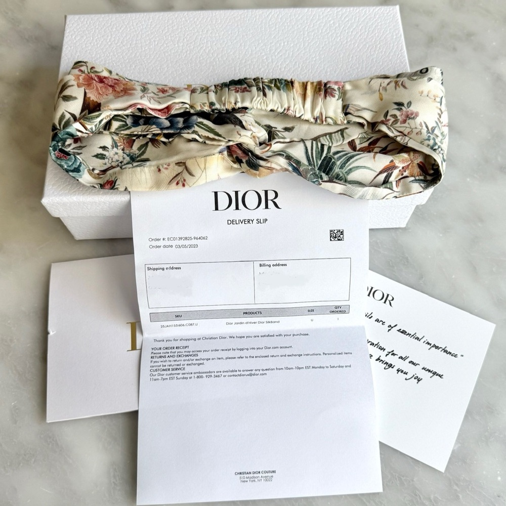 Dior Jardin d’Hiver Silk Headband - Picture 5 of 5